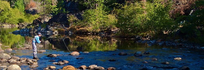 Fly fishing in Yosemite