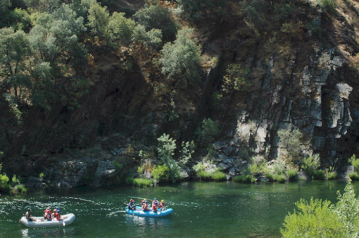 Rafting on the Merced river